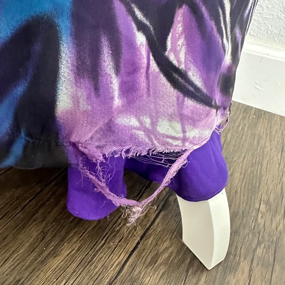 La Femme Formal Gown Purple Maxi Dress Embellished Waist Criss Cross Back Size 4 - Picture 8 of 11